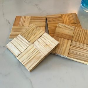 Coasters. Handmade. Great for parties. Put initial on them, give to guests